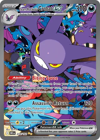 Team Rocket's Crobat ex (Destined Rivals 234/182)